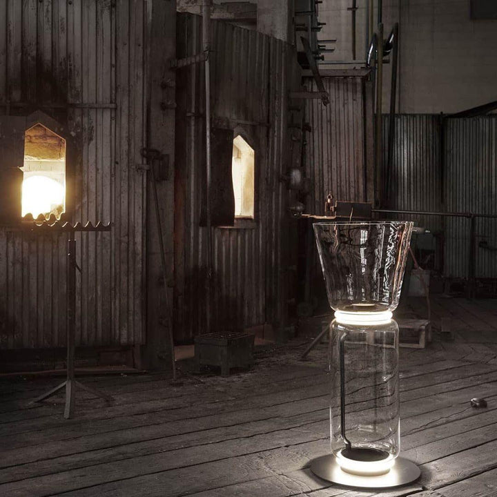 Bambu Glas Golvlampa