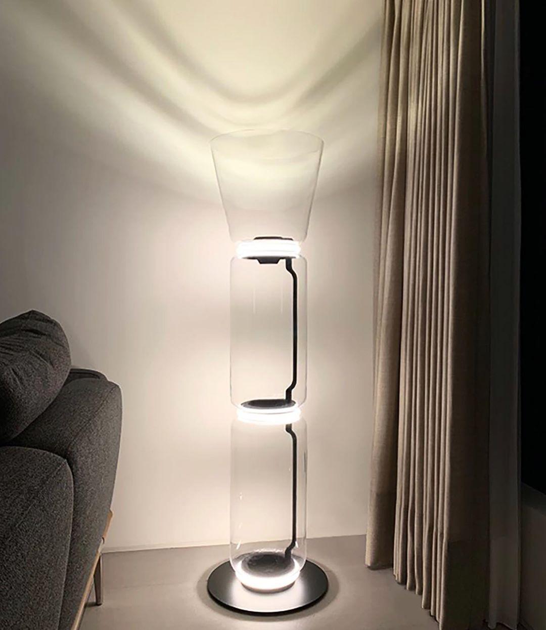 Bambu Glas Golvlampa