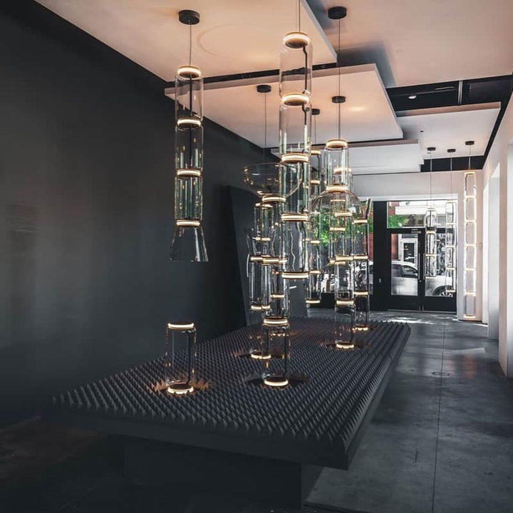 Bambu Glas Golvlampa