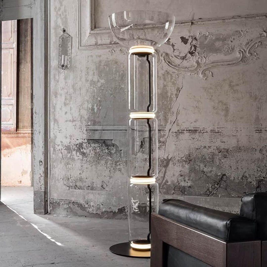 Bambu Glas Golvlampa