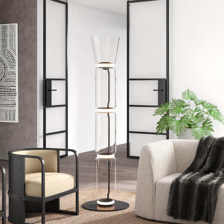 Bambu Glas Golvlampa