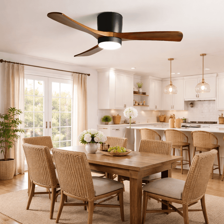 Nordisk Trä Takfläkt Lampa