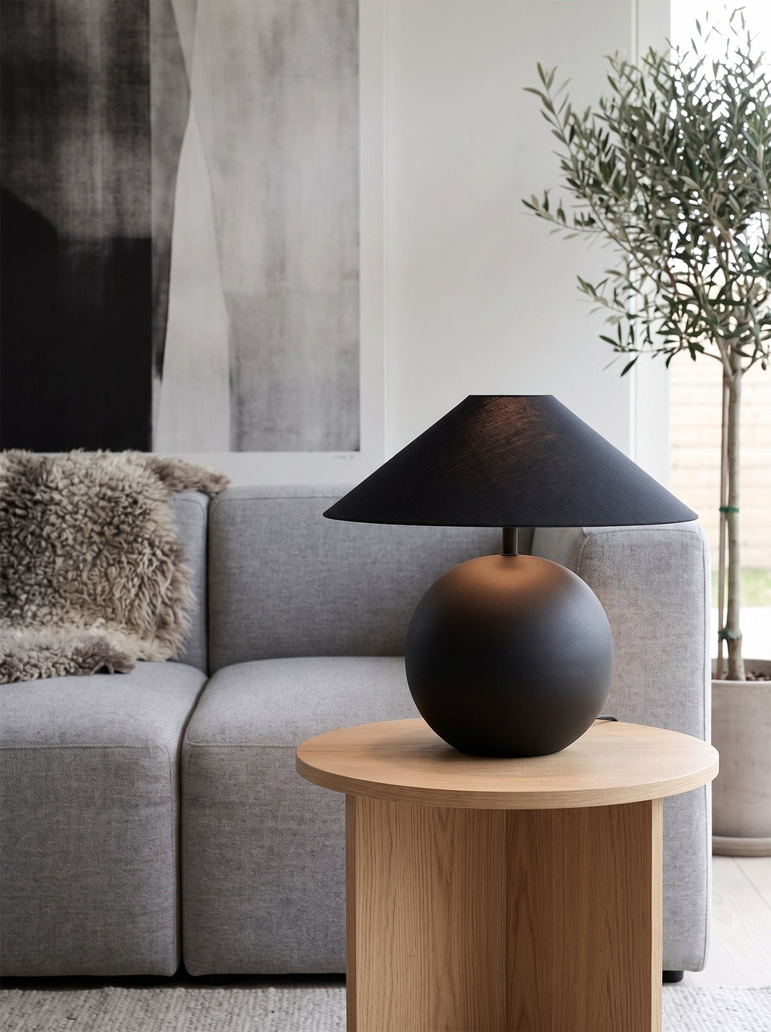 Obsidian Sphere Bordslampa