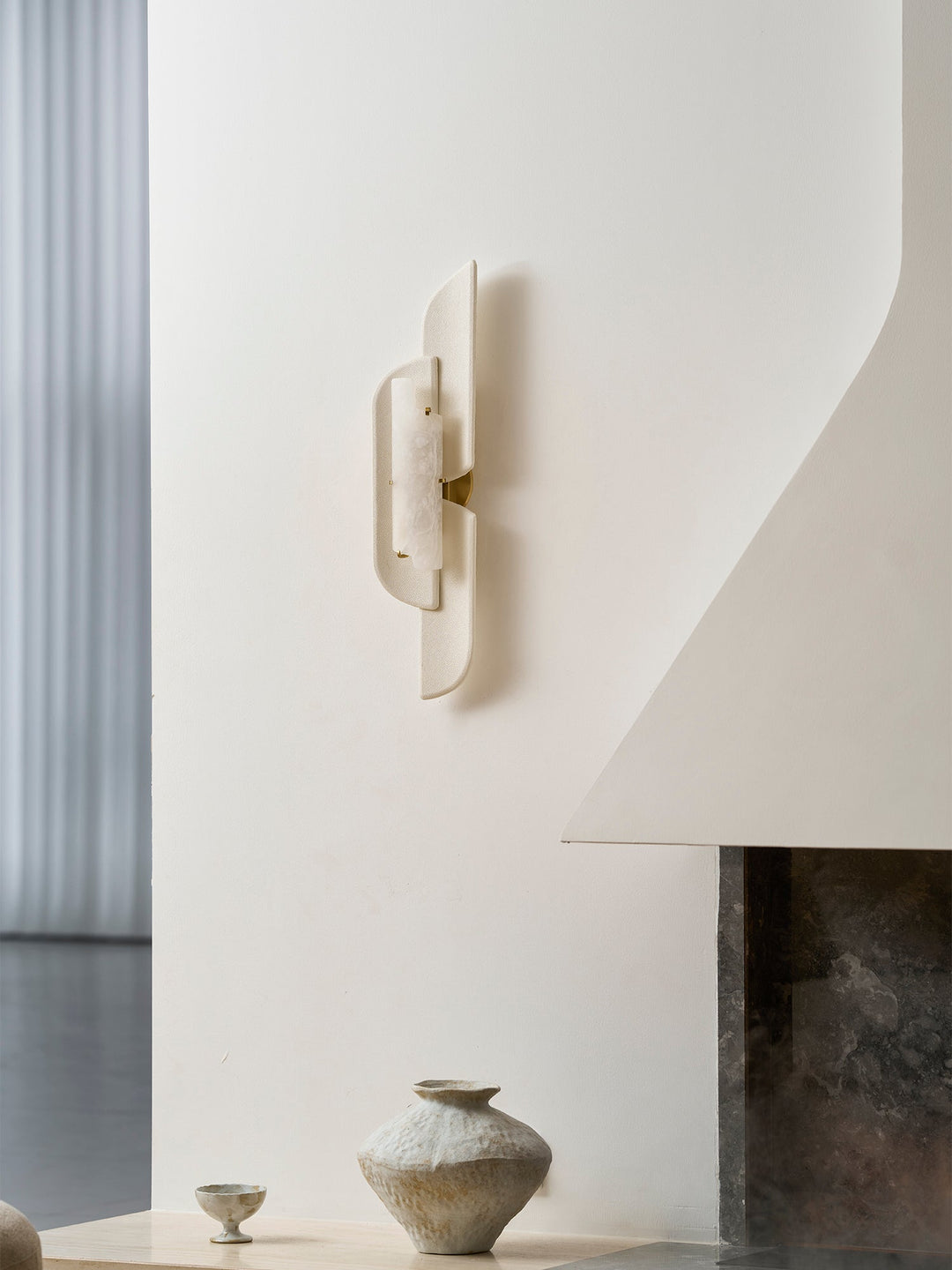 Skulpterad Alabaster Vägglampa