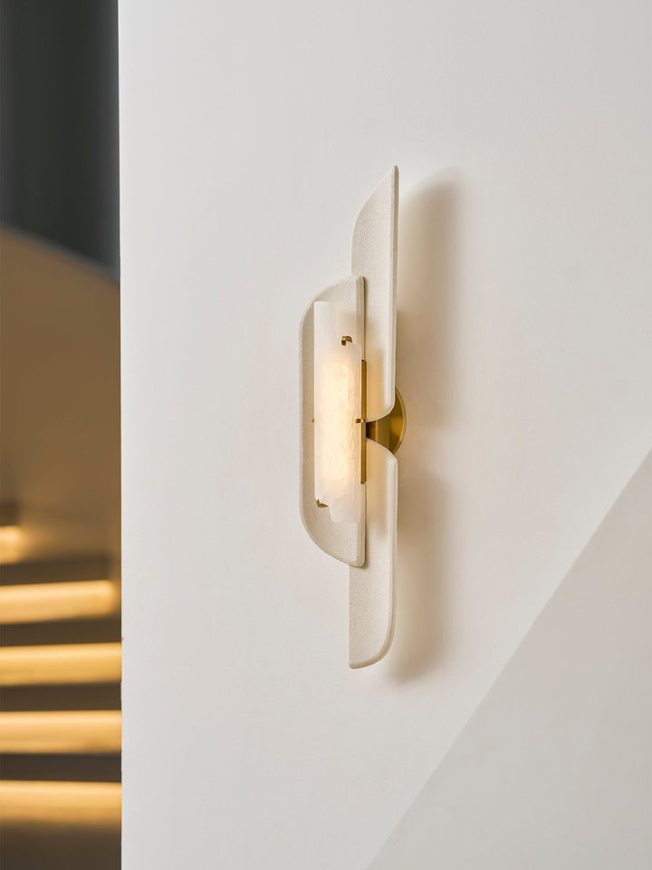 Skulpterad Alabaster Vägglampa
