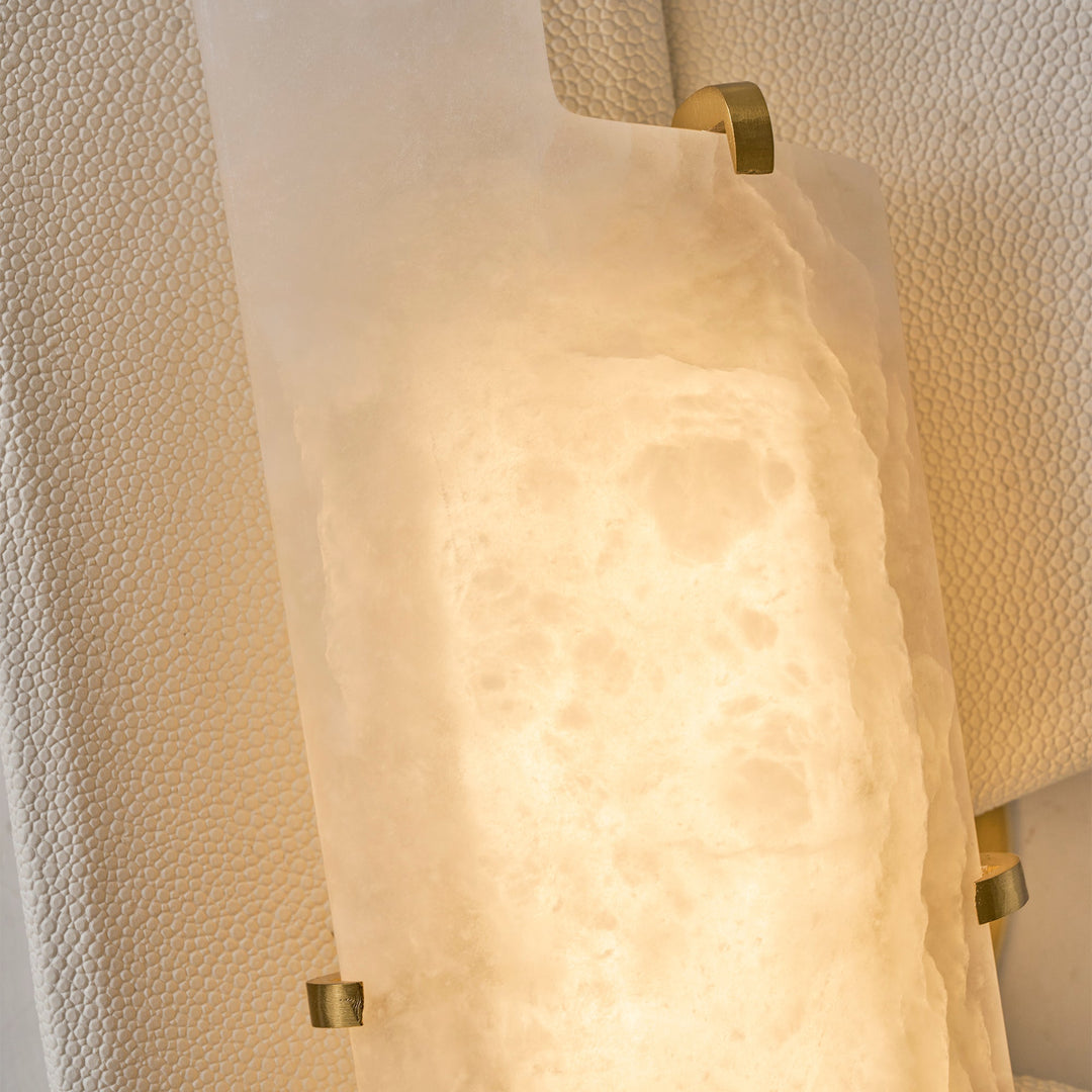 Skulpterad Alabaster Vägglampa