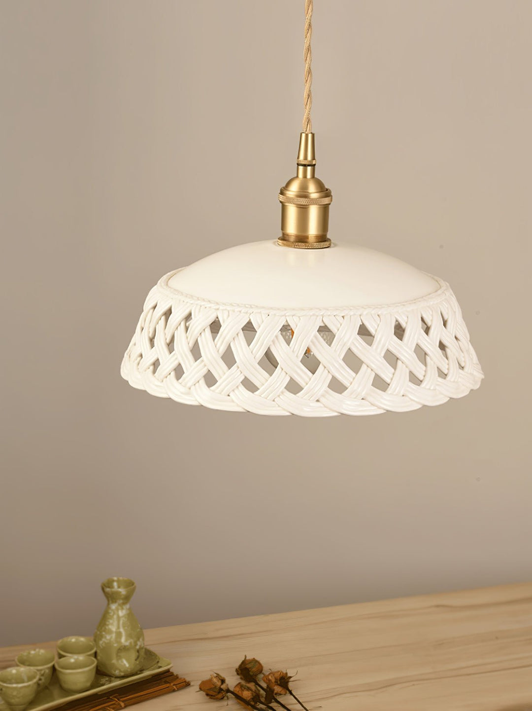 Öppen Keramisk Pendellampa