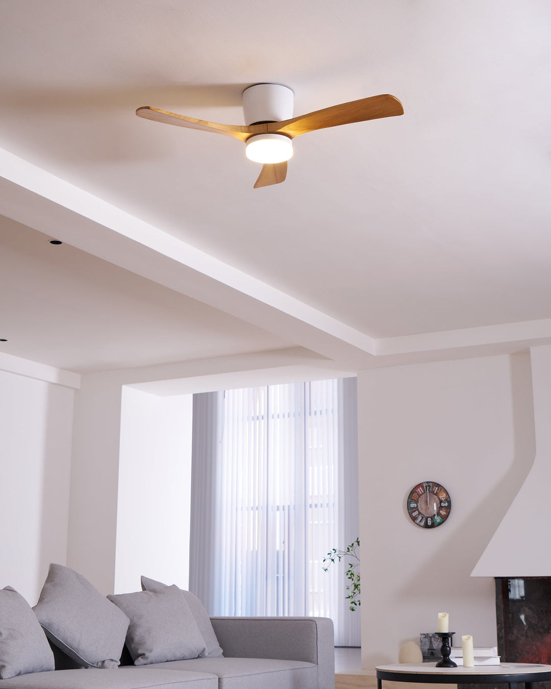 Nordisk Trä Takfläkt Lampa