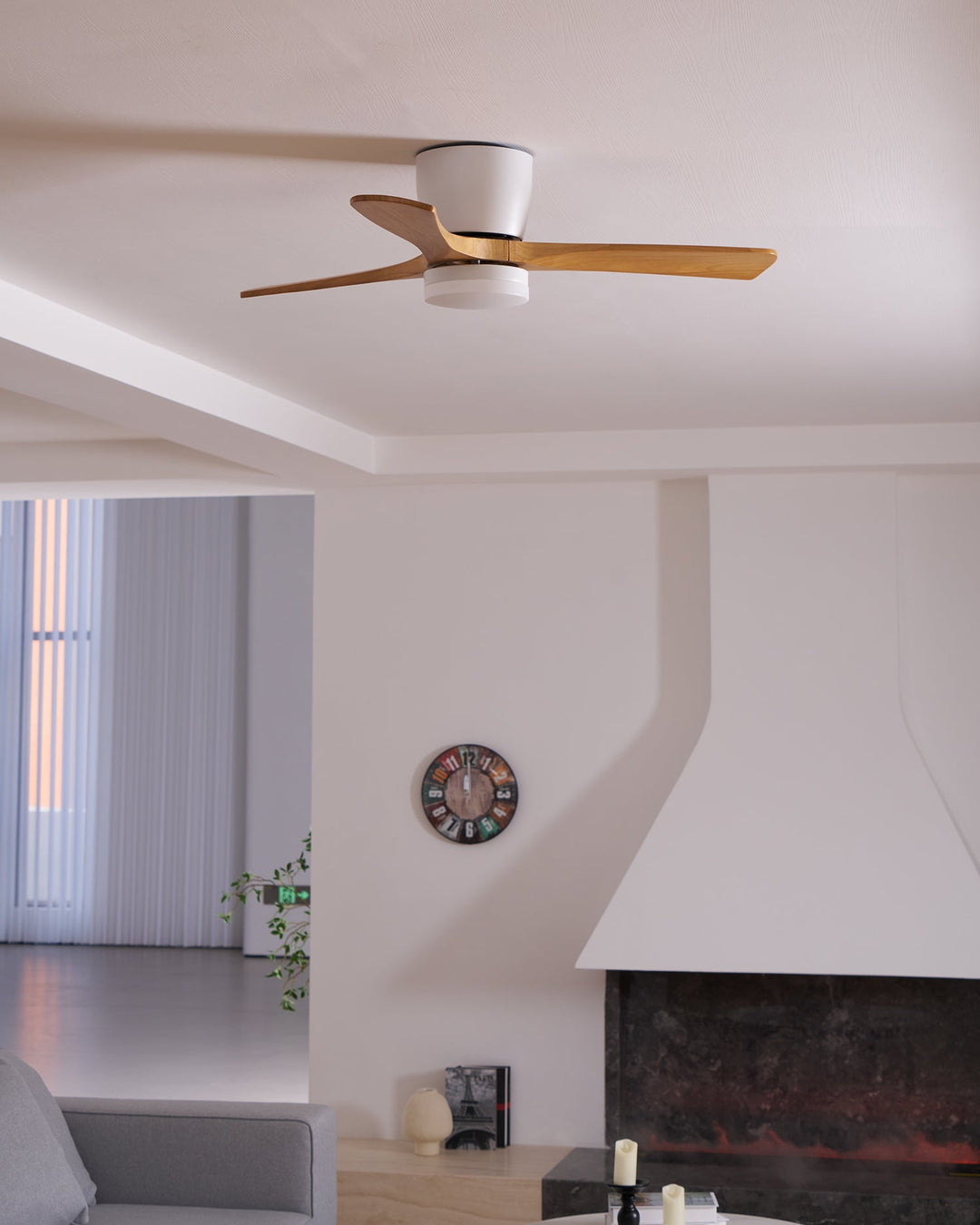 Nordisk Trä Takfläkt Lampa