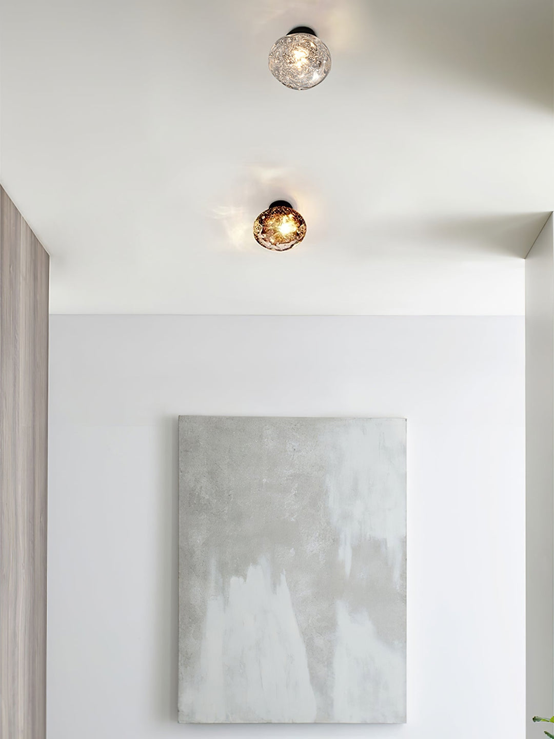 Orrin Smält Glas Vägglampa