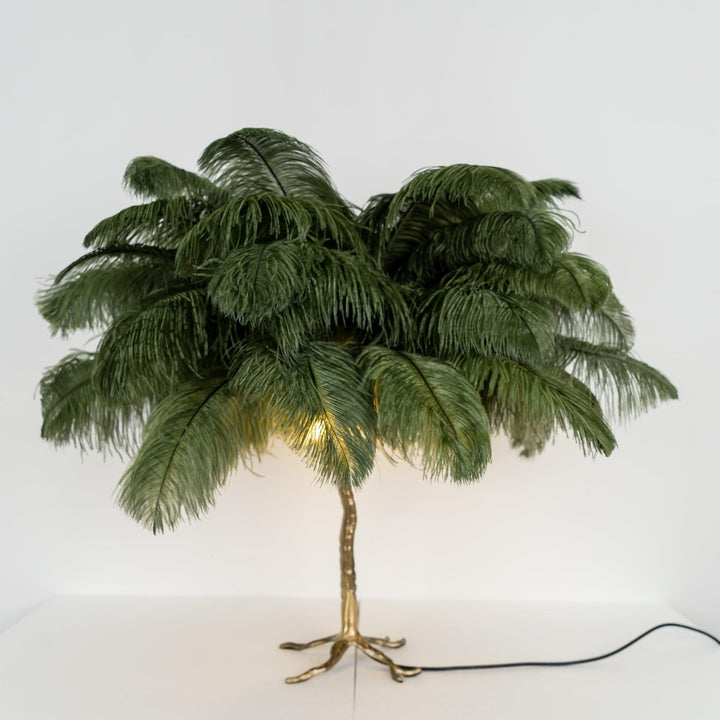 Strutsfjäder Bordslampa
