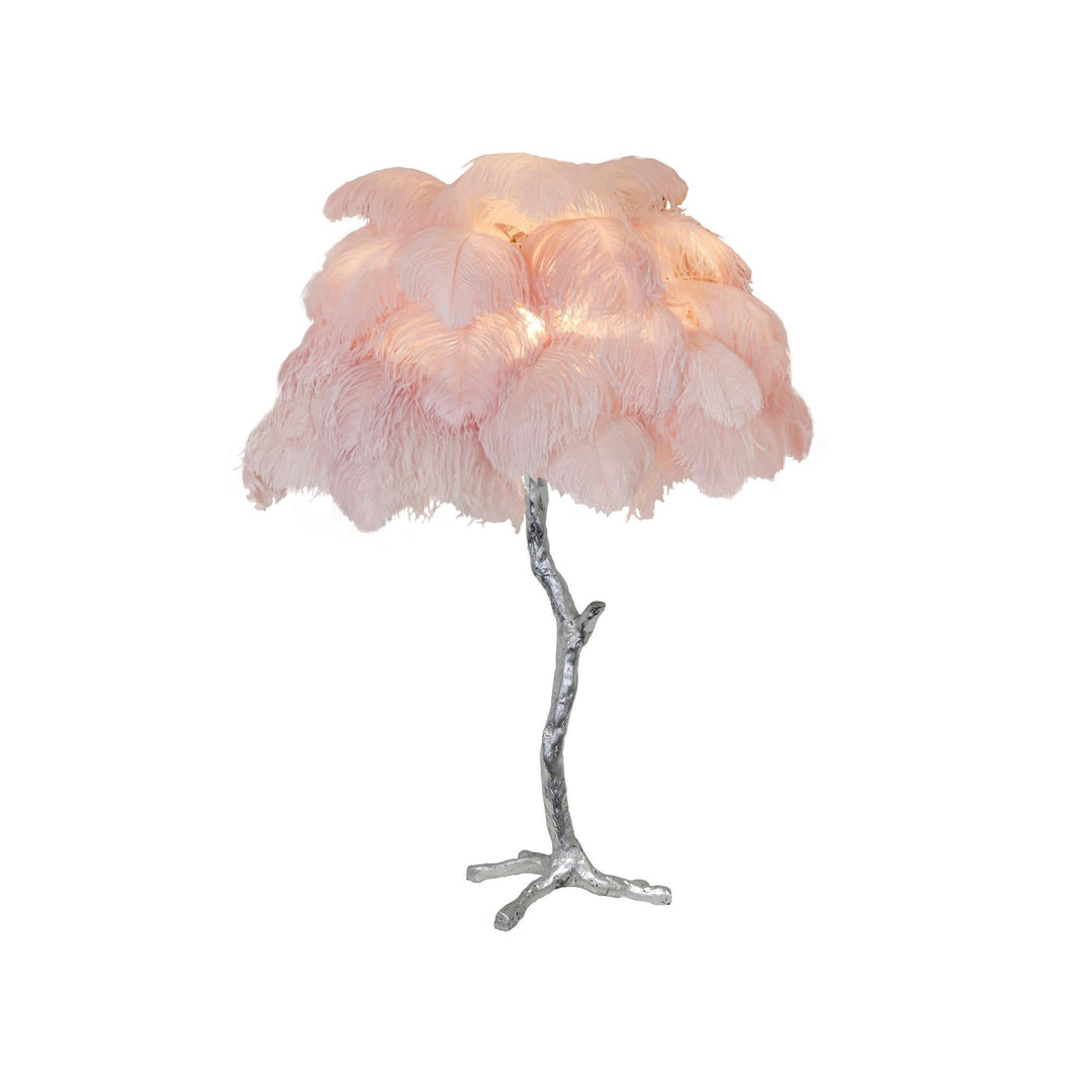 Strutsfjäder Bordslampa