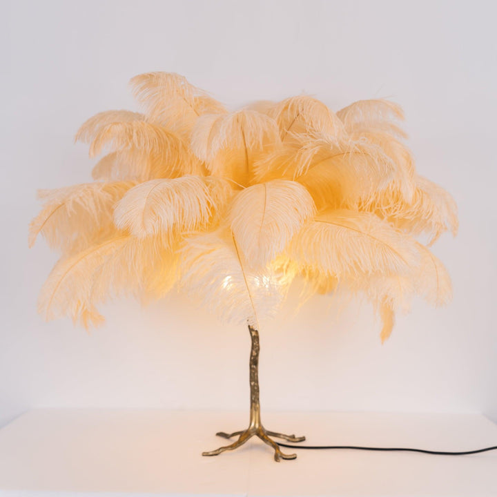 Strutsfjäder Bordslampa