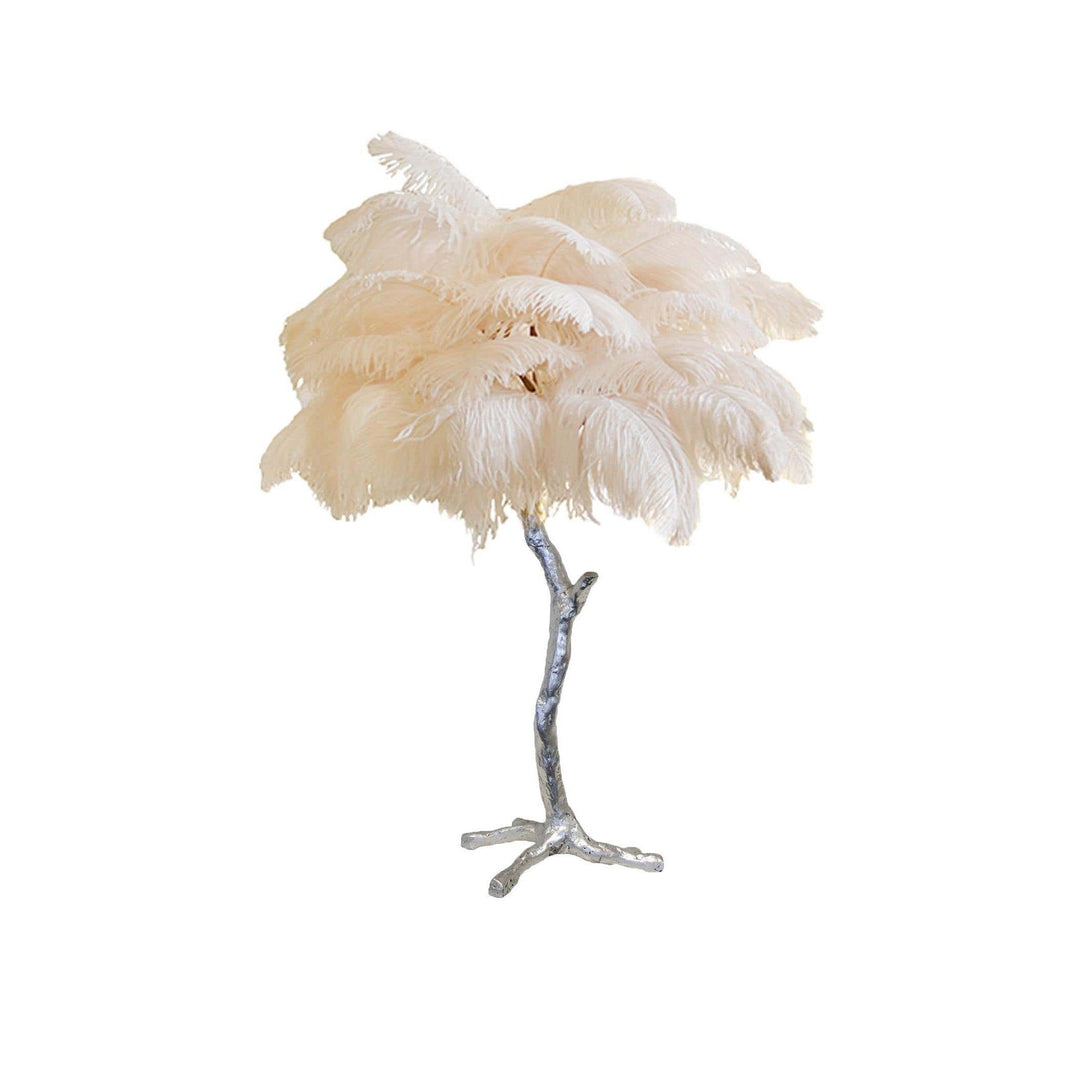 Strutsfjäder Bordslampa