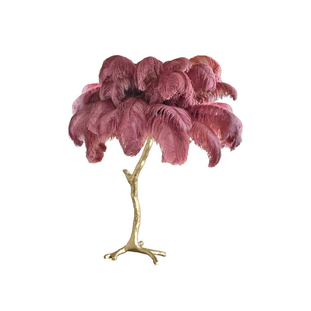 Strutsfjäder Bordslampa