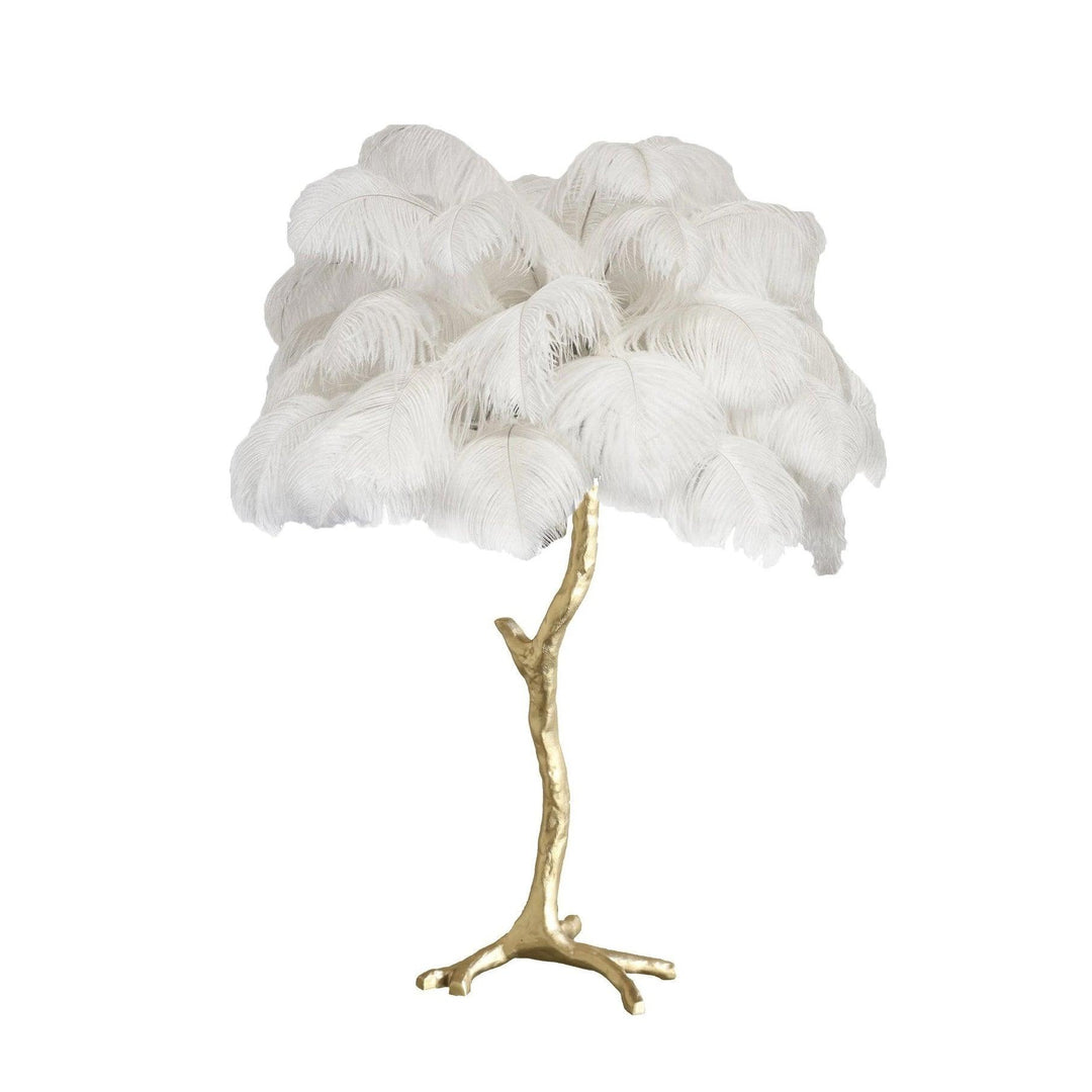 Strutsfjäder Bordslampa