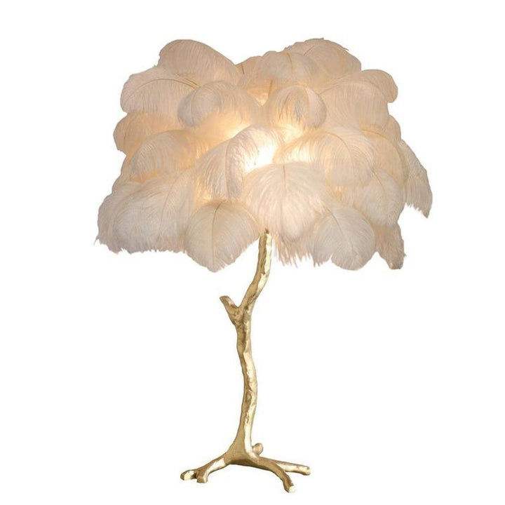 Strutsfjäder Bordslampa