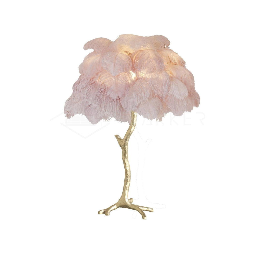 Strutsfjäder Bordslampa