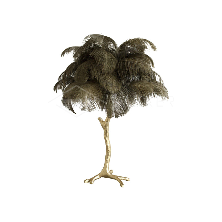 Strutsfjäder Bordslampa