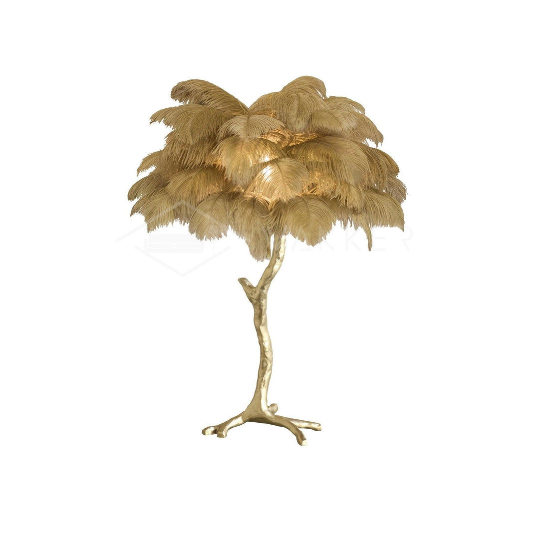 Strutsfjäder Bordslampa