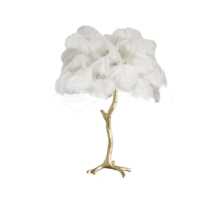 Strutsfjäder Bordslampa