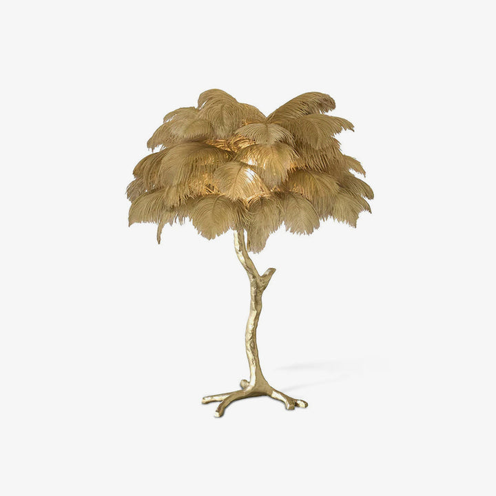 Strutsfjäder Bordslampa