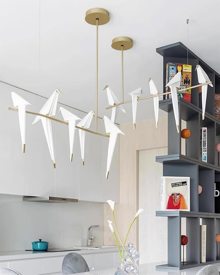 Papperskran Fågel LED Kandelaber