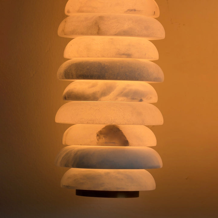 Calla Ribbed Alabaster Vägglampa
