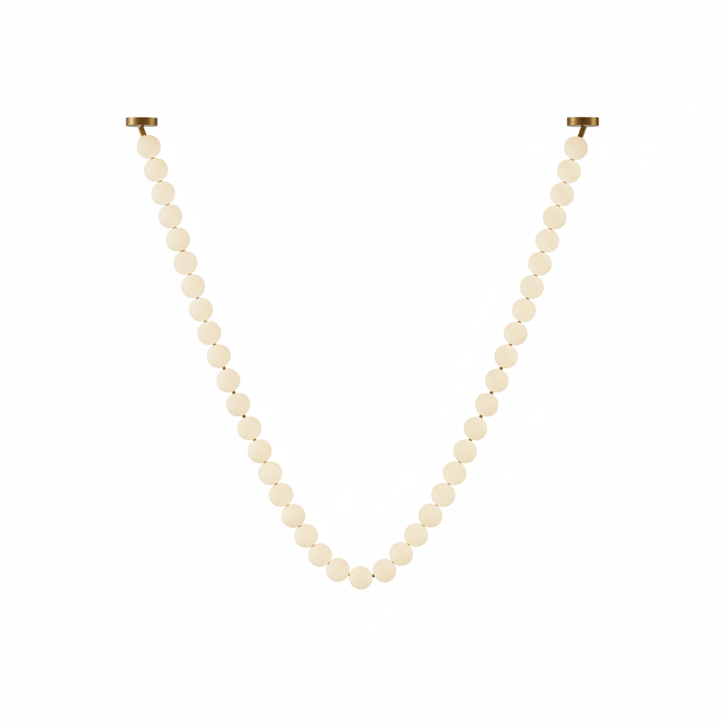 Pärlglas Halsband Bollar Kandelaber