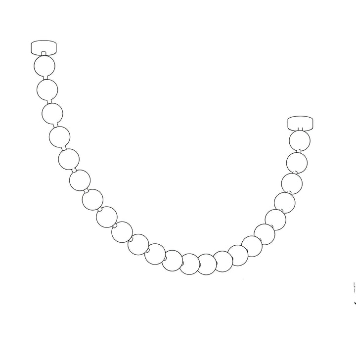 Pärlglas Halsband Bollar Kandelaber