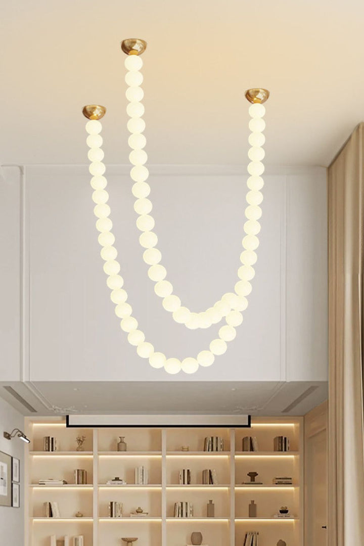 Pärlglas Halsband Bollar Kandelaber