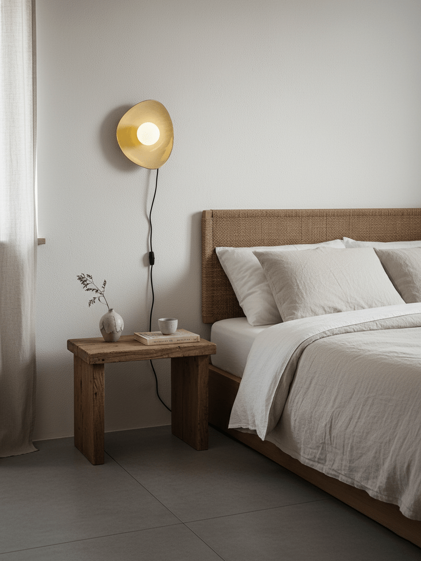 Pebble Disc Plug-in Vägglampa