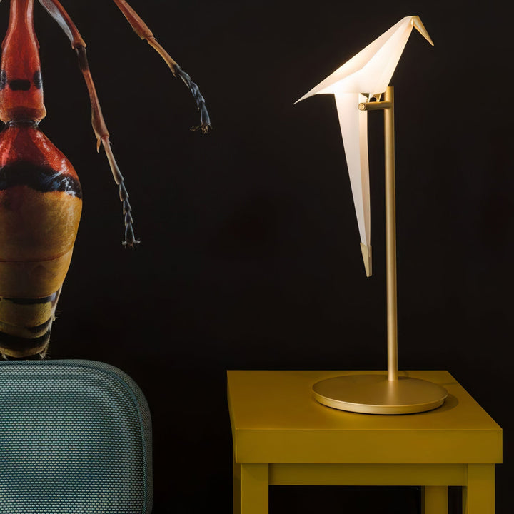 Papperskranfågel Bordslampa
