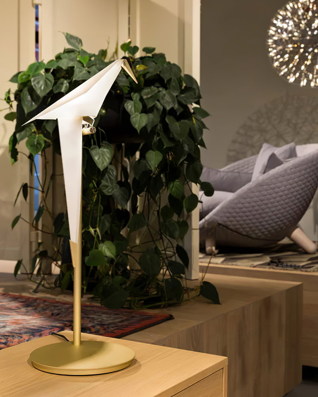 Papperskranfågel Bordslampa