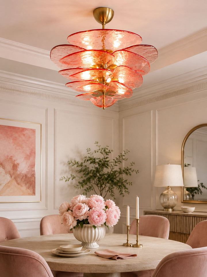 Petals Gold Murano Kandelaber