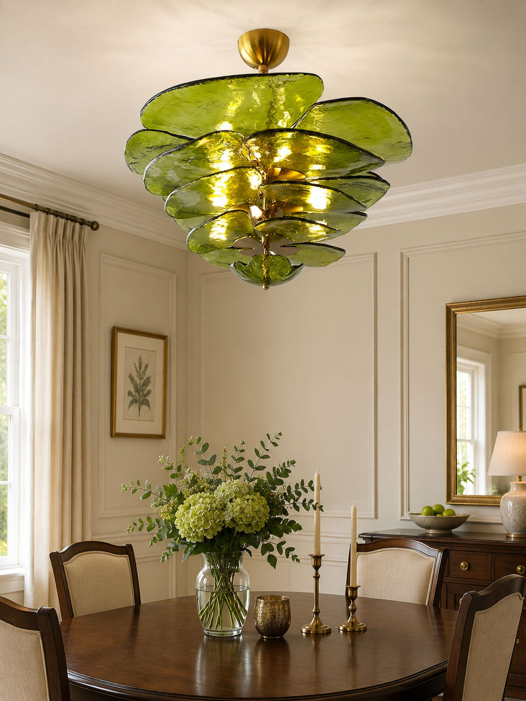 Petals Gold Murano Kandelaber