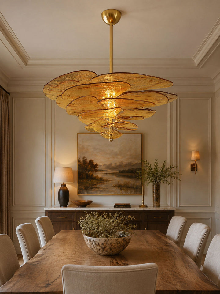Petals Gold Murano Kandelaber