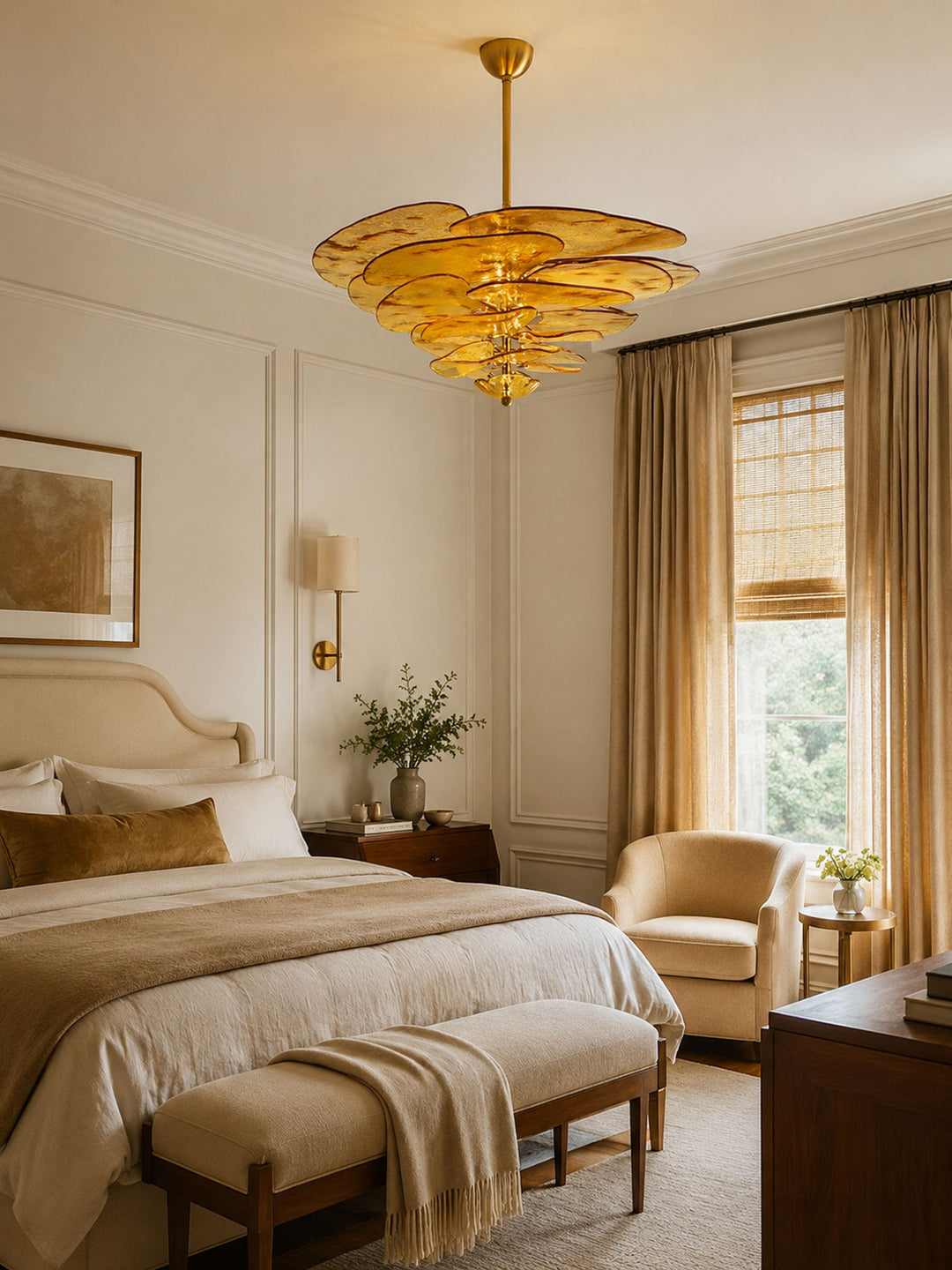 Petals Gold Murano Kandelaber