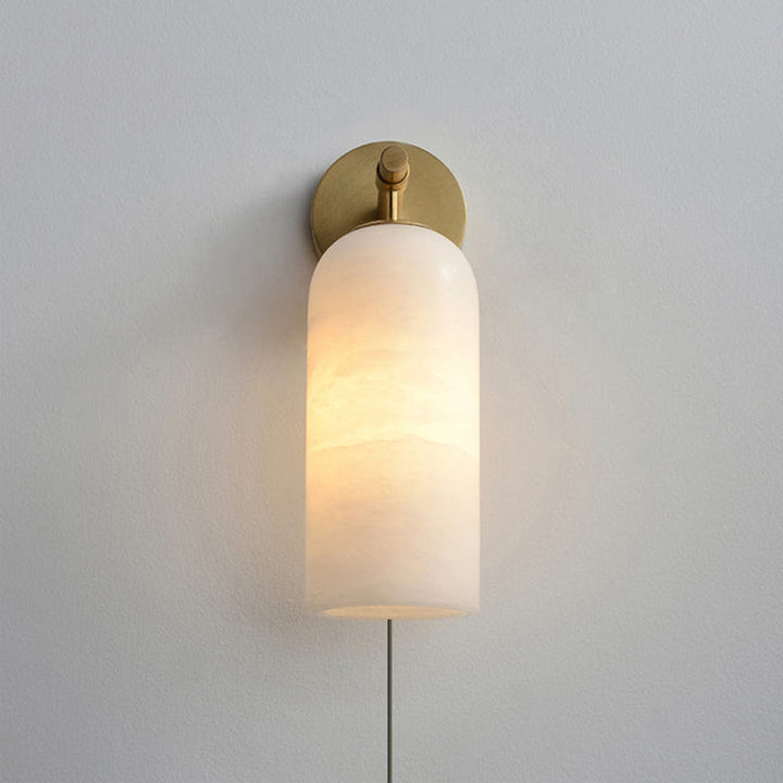 Pillar Alabaster Vägglampa med Plug-in