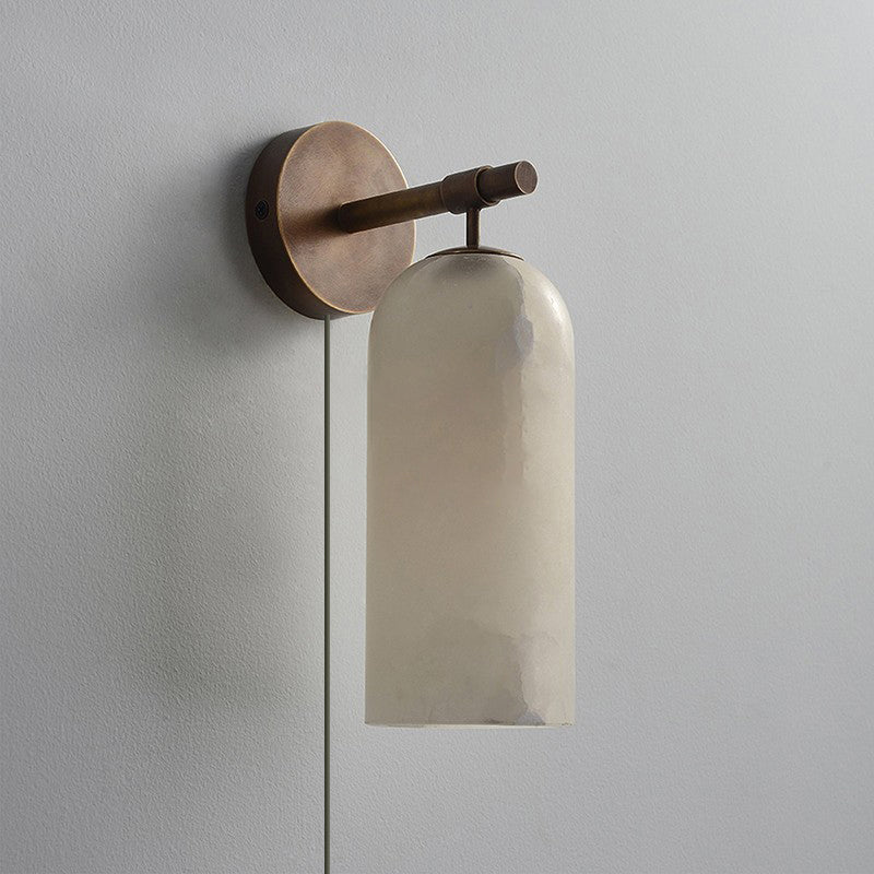 Pillar Alabaster Vägglampa med Plug-in