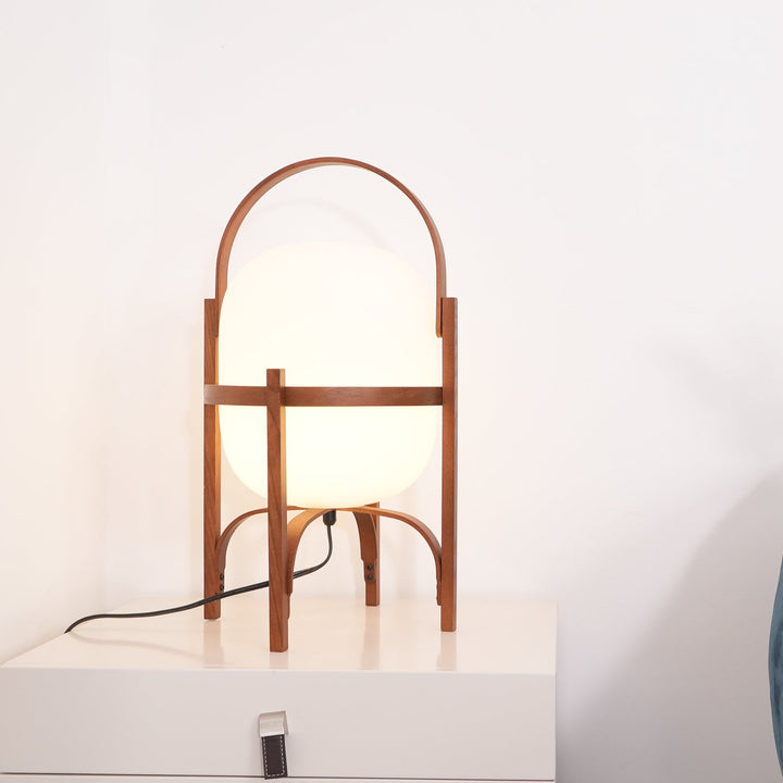 Bärbar Lantern Glas Bordslampa