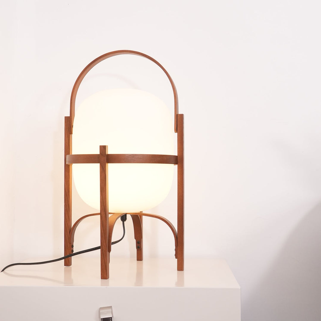 Bärbar Lantern Glas Bordslampa