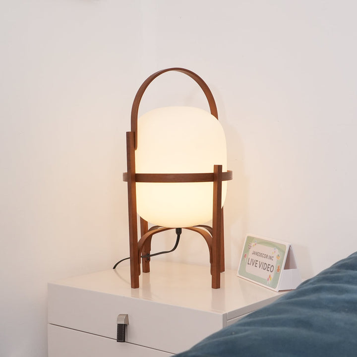 Bärbar Lantern Glas Bordslampa