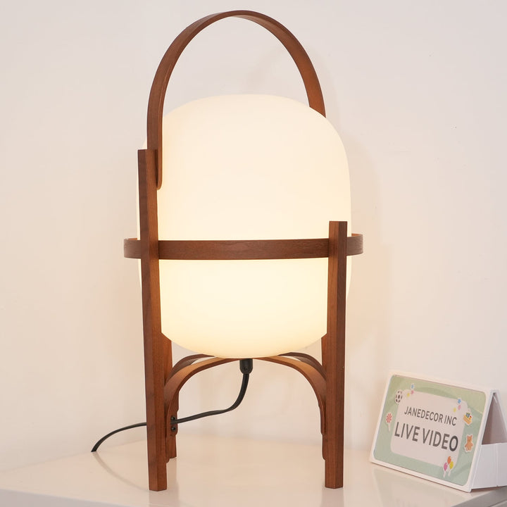 Bärbar Lantern Glas Bordslampa