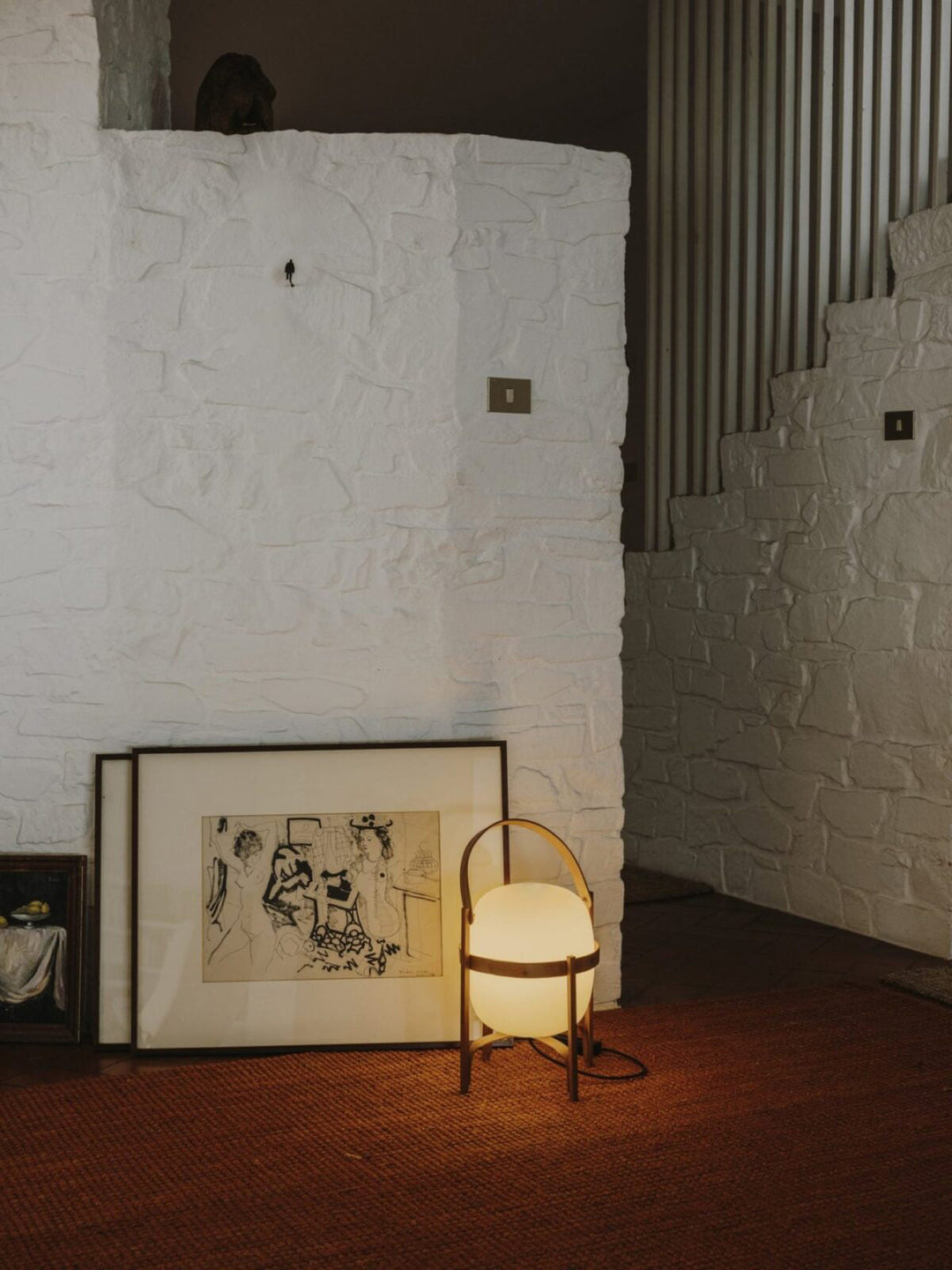 Bärbar Lantern Glas Bordslampa