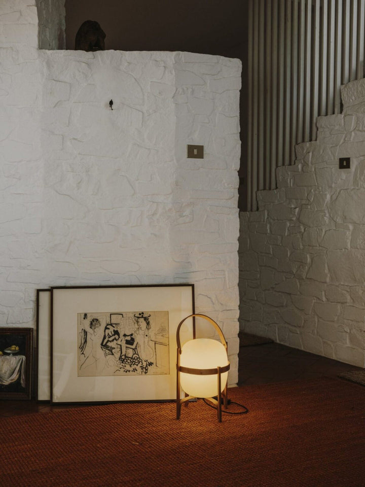 Bärbar Lantern Glas Bordslampa