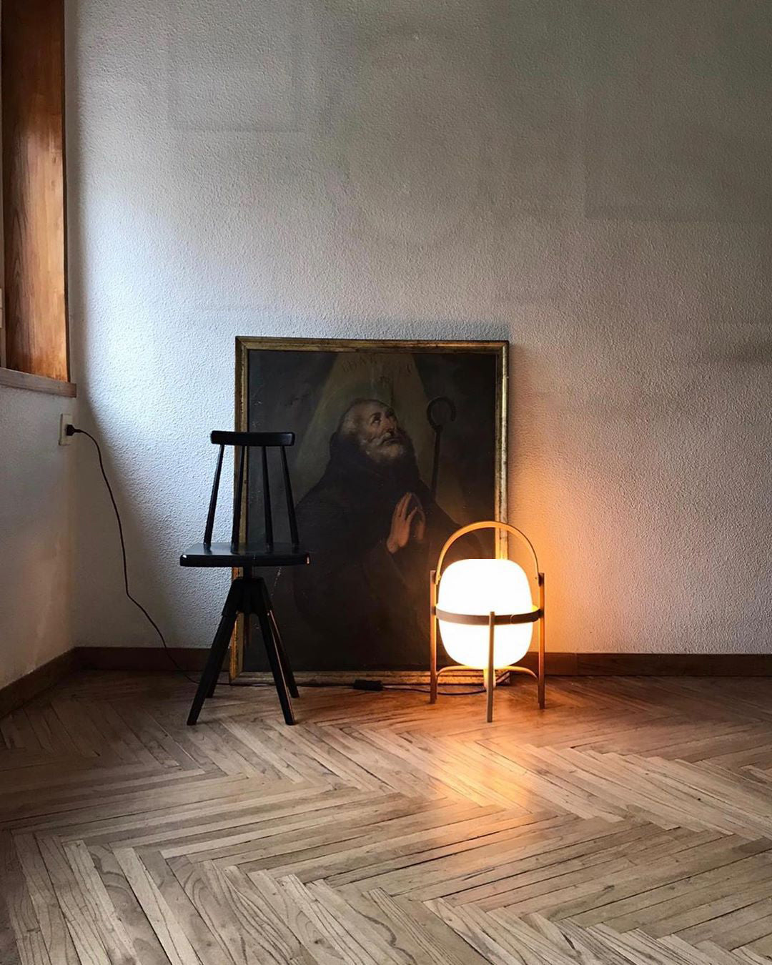 Bärbar Lantern Glas Bordslampa
