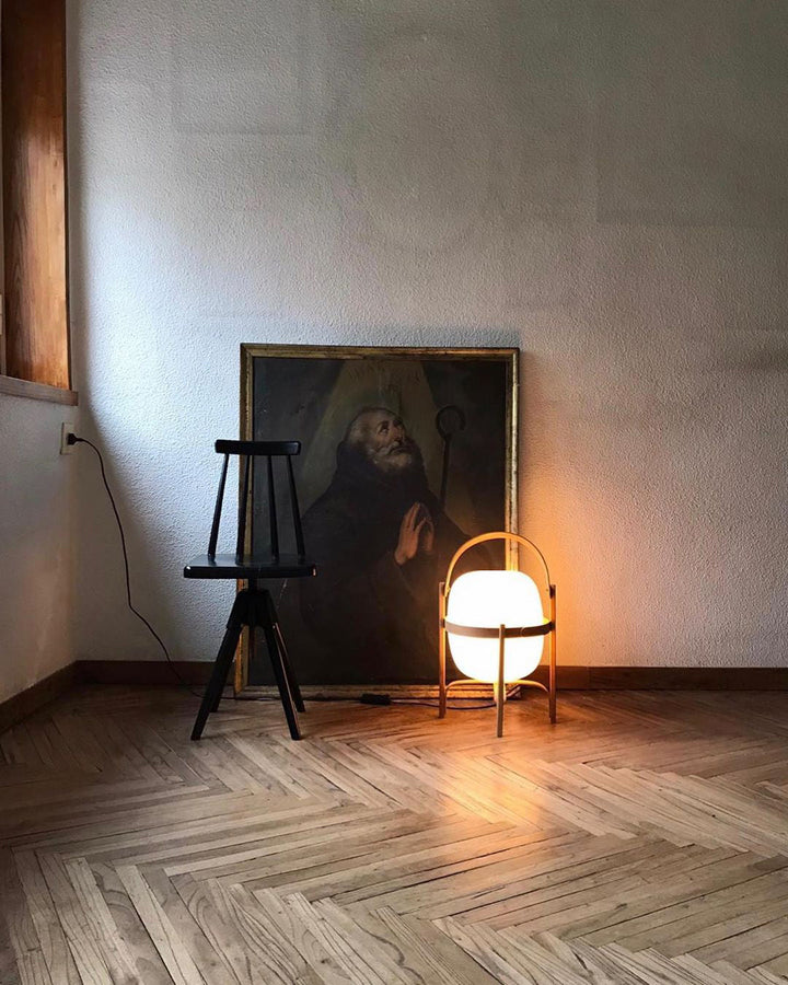 Bärbar Lantern Glas Bordslampa
