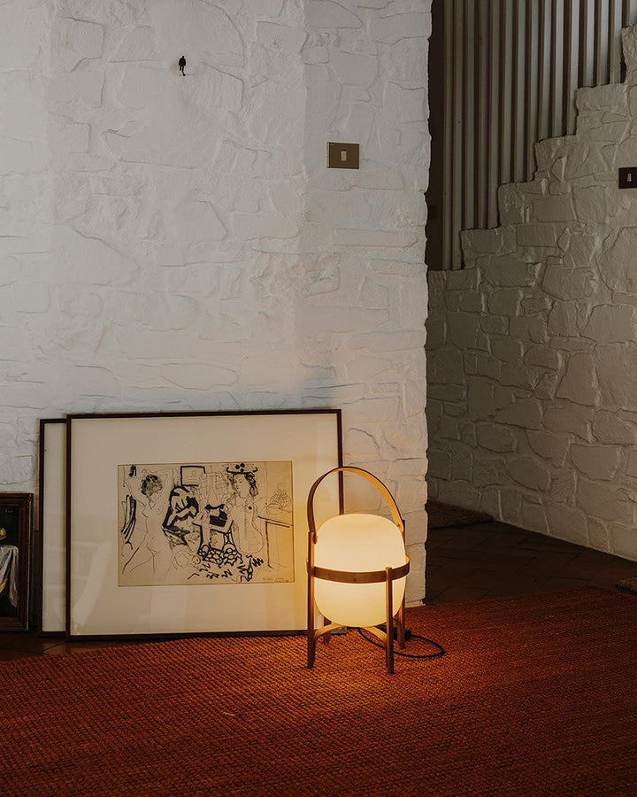 Bärbar Lantern Glas Bordslampa