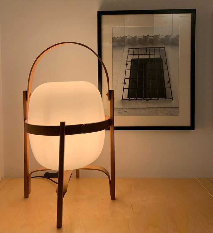 Bärbar Lantern Glas Bordslampa